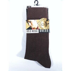 Brown Dress Socks With Black Stripes Mens New With Tags